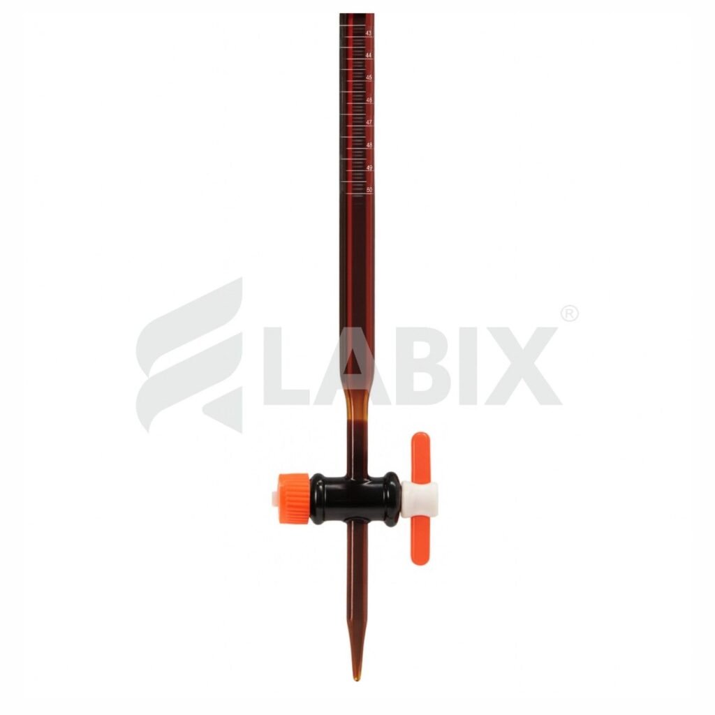 amber colour lab burette
