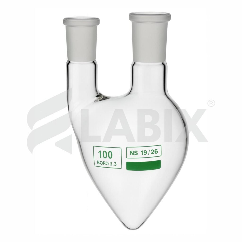 Pear Shaped Two Neck Flasks