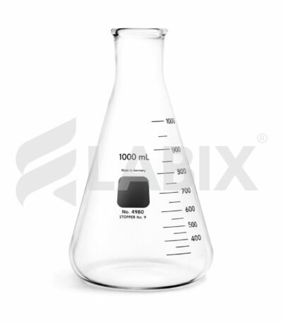 Conical flask without rim for laboratory use