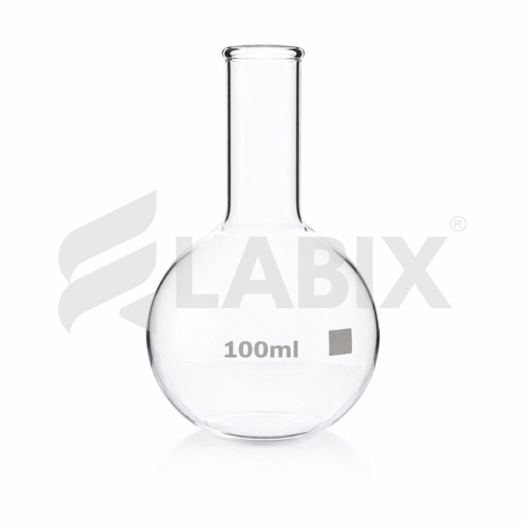 Conical flask without rim for laboratory use