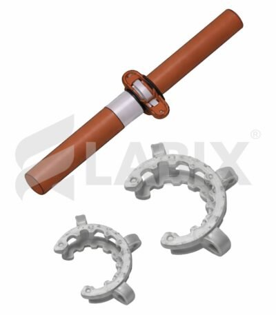 Grip clamp for holding interchangeable standard glass joints securely in laboratory setups