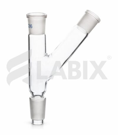 Multiple glass adapter with two parallel necks for laboratory setups