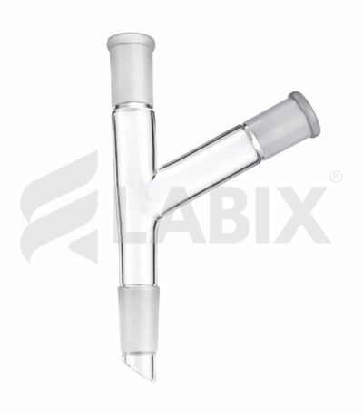 Receiver adapter with bend and socket connections for laboratory distillation