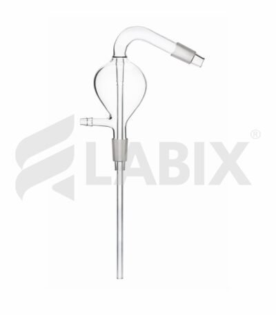 Pear shaped sloping steam distillation head for laboratory distillation assemblies